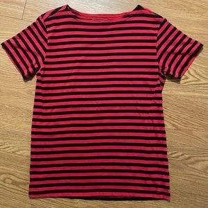 Number (N)ine Red and Black Striped T-Shirt